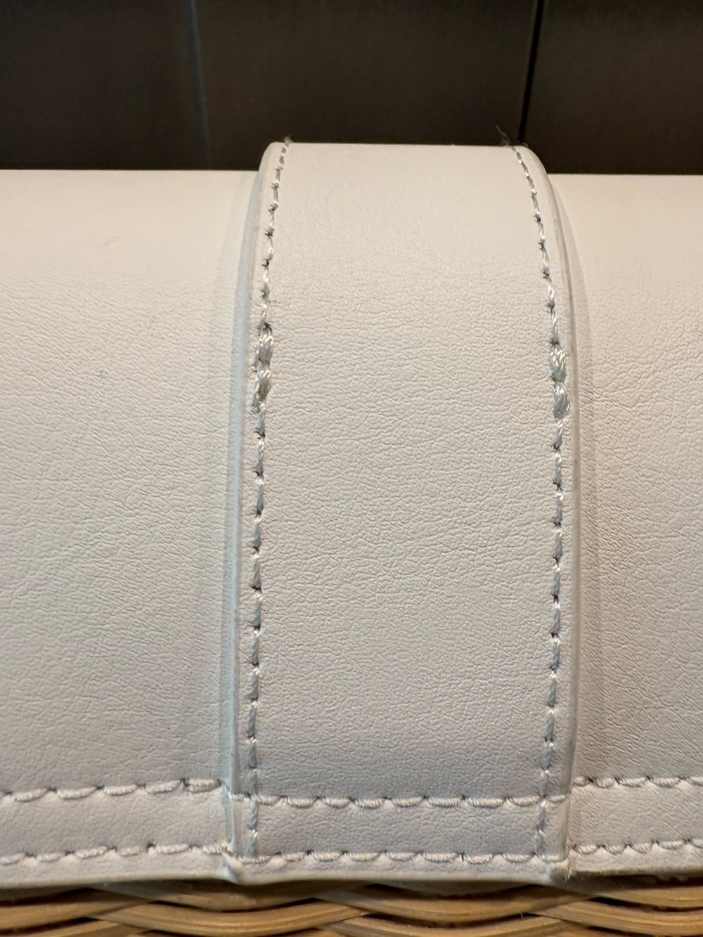 Talbots White Leather and Rattan Shoulder Bag - Picture 12 of 16